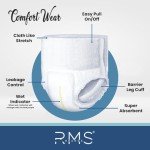 Adult Incontinence Diapers with Wetness Indicator, Medium