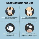 Adult Incontinence Diapers with Wetness Indicator, Medium