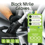 Inspire Black Nitrile Gloves - 1000 Count Medium