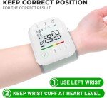 Wrist Blood Pressure Monitor with Adjustable Cuff