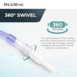 ResOne Oxygen Tubing Swivel Connectors 10-Pack - Nasal Cannula, Hose, Tube Connectors - Oxygen Line Splitter, Concentrator Supplies - 360-Degree Rotation - Medical, Home Use - Standard Size