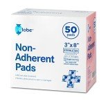 Globe Advanced Non-Adherent Wound Dressing Pads - 50 Pack