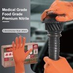 Finitex Orange Nitrile Disposable Gloves - 50 Pack