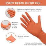 Finitex Orange Nitrile Disposable Gloves - 50 Pack
