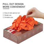Finitex Orange Nitrile Disposable Gloves - 50 Pack