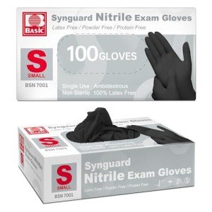 Black Nitrile Exam Gloves - Powder-Free, 100 Pcs
