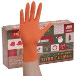 Finitex Orange Nitrile Disposable Gloves - 50 Pack