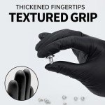 Black Nitrile Exam Gloves - Powder-Free, 100 Pcs