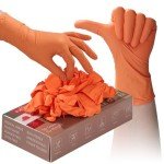 Finitex Orange Nitrile Disposable Gloves - 50 Pack