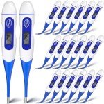 20 Pack Digital Thermometers for Adults - Flexible Tip