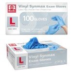 Supmedic Blue Vinyl Medical Exam Gloves, 100 pcs