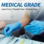 Supmedic Blue Vinyl Medical Exam Gloves, 100 pcs