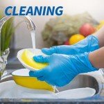 Supmedic Blue Vinyl Medical Exam Gloves, 100 pcs