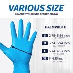 Supmedic Blue Vinyl Medical Exam Gloves, 100 pcs