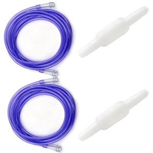 ResOne 2pk 50Ft Oxygen Supply Tubing - Swivel Connectors, Crush Resistant - 360 degree rotation, for Nasal Cannulas, Cannula Nasal Tubing, Oxygen Concentrator - Purple