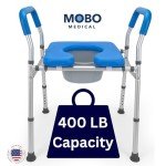 Raised Toilet Seat with Safety Frame - 400 Lb Capacity