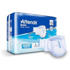 Attends Adult Incontinence Briefs with Maximum Absorbency 72ct