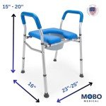 Raised Toilet Seat with Safety Frame - 400 Lb Capacity