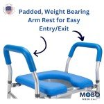 Raised Toilet Seat with Safety Frame - 400 Lb Capacity