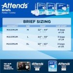 Attends Adult Incontinence Briefs with Maximum Absorbency 72ct