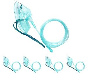 4 Packs Large Adult Oxygen Masks with Tubing