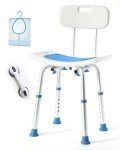 Adjustable Shower Chair with Back for Seniors