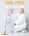 Adjustable Shower Chair with Back for Seniors