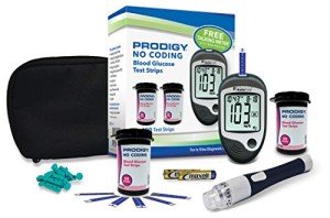 Prodigy Glucose Monitor Kit with Test Strips and Lancets