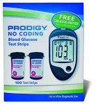 Prodigy Glucose Monitor Kit with Test Strips and Lancets