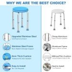 Medhelp Adjustable Stainless Steel Shower Stool