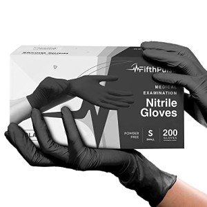 Black Nitrile Disposable Gloves, Small - 200 Count