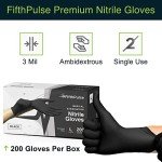 Black Nitrile Disposable Gloves, Small - 200 Count