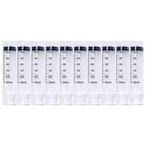 10 Pack of 60ML Syringes with Luer Lock Tip