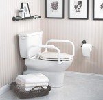 Moen Glacier White Toilet Grab Bar for Seniors