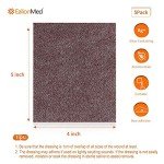 Silver Calcium Alginate Wound Dressings, 4"x5", 5 Packs