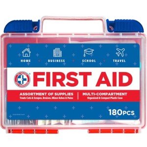 180-Piece First Aid Kit for Home and Travel