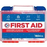 180-Piece First Aid Kit for Home and Travel