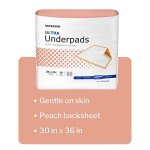 McKesson Disposable Heavy Absorbency Bed Pads, 10 Count