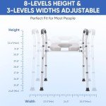 Adjustable Raised Toilet Seat with Handles