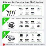 EASYLONGER CPAP Battery Backup ES960, 297.6Wh LiFePO4 CPAP Battery for ResMed S9, AirSense 10, AirSense 11, AirCurve 10, AirMini, Philips DreamStation, Emergency CPAP Power Supply for Camping Outdoors