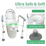 Elevated Toilet Seat with Handles - 450lbs Capacity