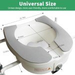 Elevated Toilet Seat with Handles - 450lbs Capacity