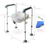Elevated Toilet Seat with Handles - 450lbs Capacity