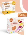 Colorful Disposable Face Masks 100 Pack – Adult Use