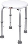Carex Compact Shower Stool - Adjustable Height Bath Stool and Shower Seat - Aluminum Bath Seat That Supports 250lbs