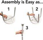 Carex Compact Shower Stool - Adjustable Height Bath Stool and Shower Seat - Aluminum Bath Seat That Supports 250lbs