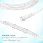 5 Pack Cannula Nasal 4 FT Super Soft Nasal Cannula Tubing for Oxygen Nose Tubing - High Flow, Kink Resistant, Highly Visible, Lightweight Tubing with 3 Pack Oxygen Tubing Connector