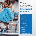 Dealmed Nitrile Exam Gloves | Powder-Free, Latex-Free Medical Gloves | Disposable Gloves for Food Prep, Cleaning, Tattoo, Hair Dye, Medical & Surgical Use | Sky Blue, Small - 100/Box (Pack of 1)