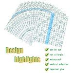 BBTO 50 Pieces Transparent Clear Adhesive Bandage Stretch Large Waterproof Film Adhesive Bandages Dressing Supplies(6 x 6 Inch)