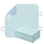 2 Pack Bed Pads for Incontinence Washable Positioning Bed Pad with Handles, Reusable Underpads Absorbent with 4-Layer Waterproof Underpads for Incontinence, Elderly Bedridden (34×36 Inch - 2 Pack)